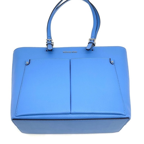 Michael Kors Jet Set Medium Pocket Tote Bag South Pacific Blue - Picture 6 of 12